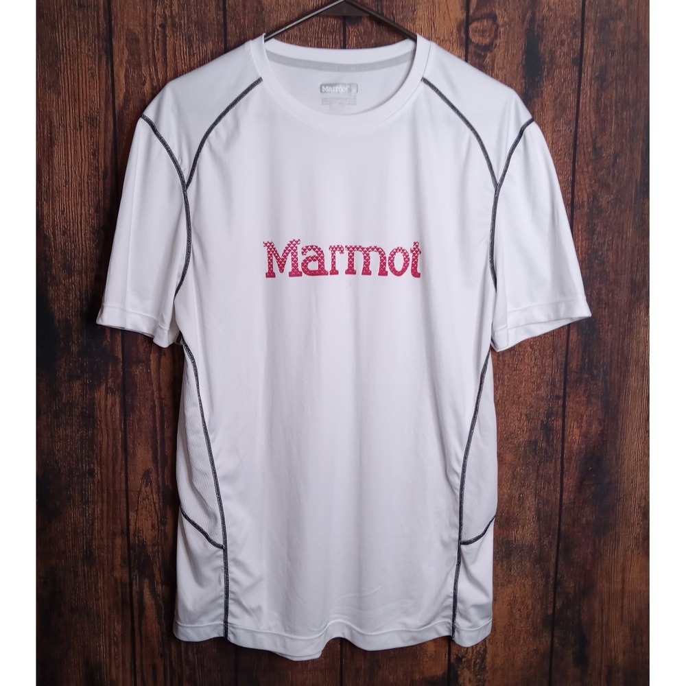 Marmot‎ Short Sleeve Crew Neck Base Layer T-Shirt Men's Large White